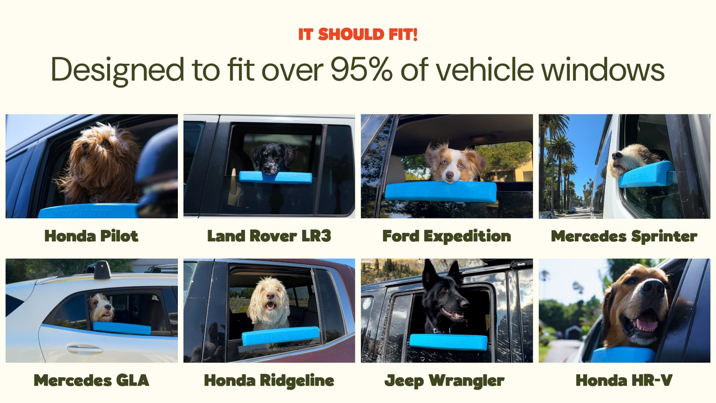 The Whiffie Cushion™ — Patent-Pending Car Window Chin Rest For Dogs